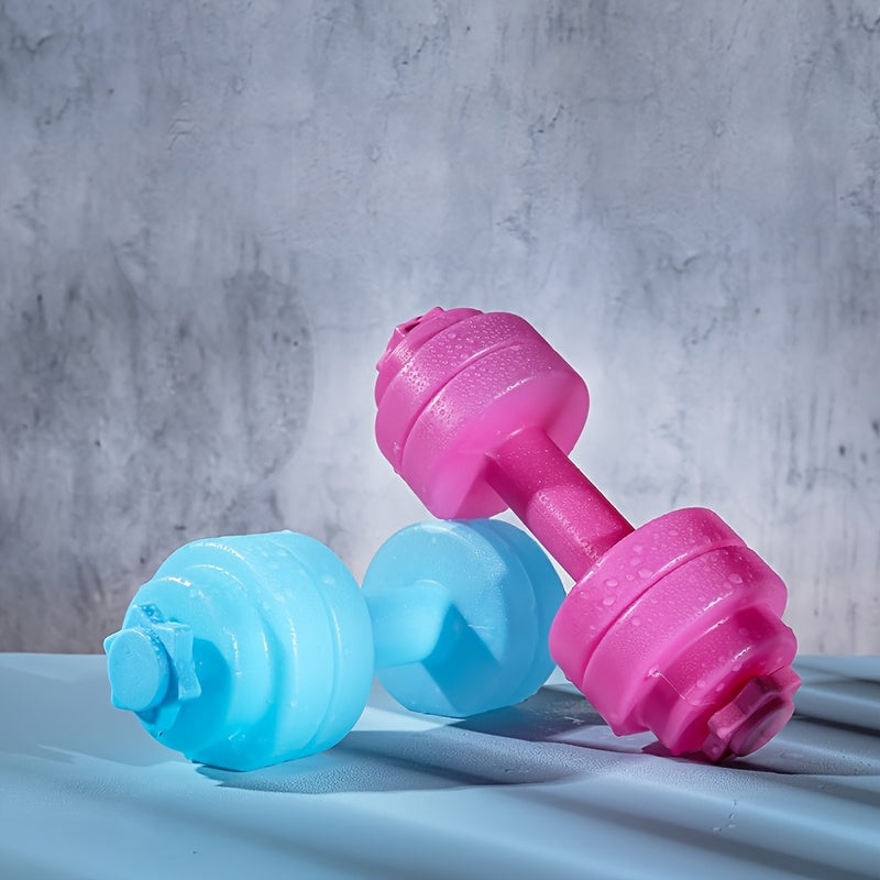 2pcs Adjustable Self-Feeding Water-Filled Dumbbells - Material, Multi-Functional Portable Barbell for Outdoor Fitness, Yoga, and Strength Training, Home Gym Equipment|Squattable Design|Durable Construction, Dumbbell Bars